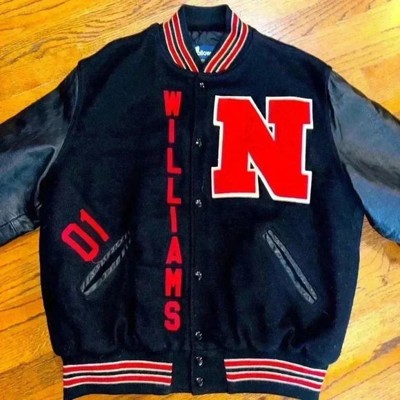 Other - Vintage red and black varsity jacket  90s